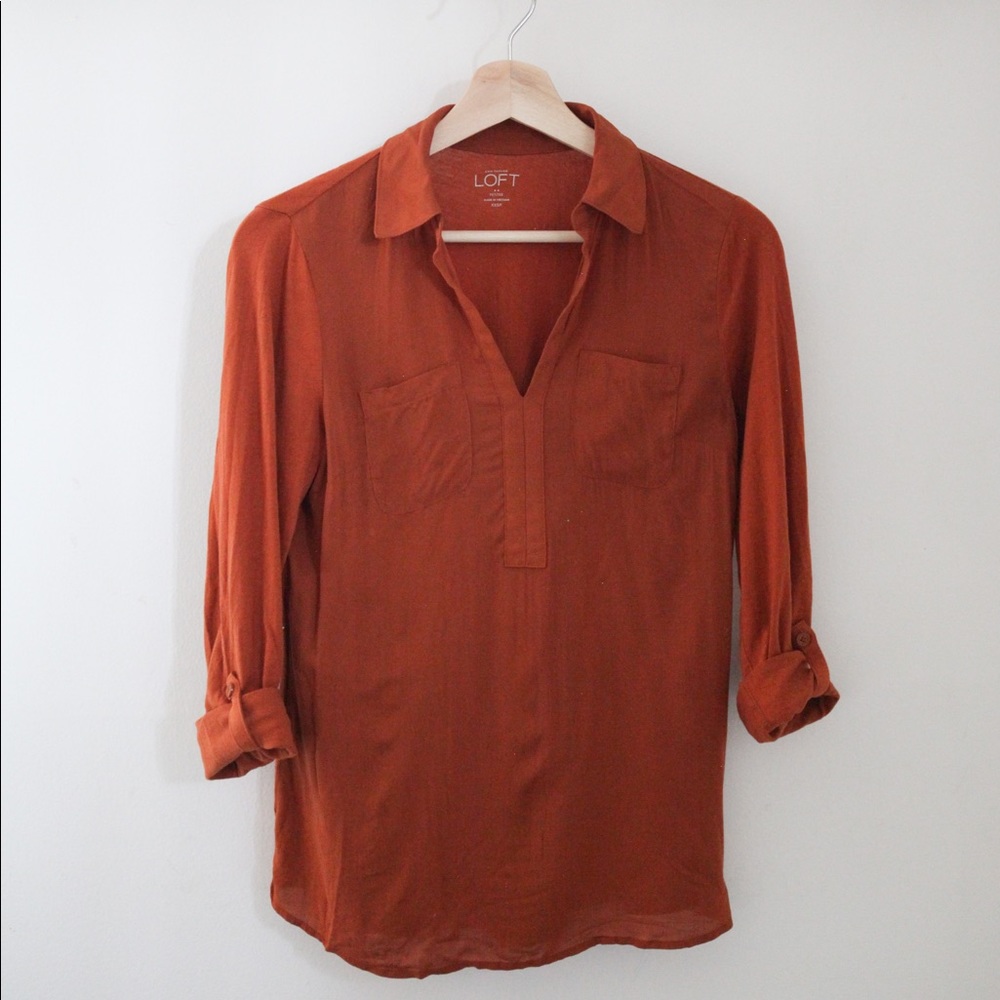 LOFT Collared Top